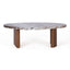 Solstice River Brown Marble Tables Set of 2 - Walnut