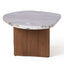 Solstice River Brown Marble Tables Set of 3 - Walnut