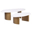 Solstice White Marble Tables Set of 3 - Antique Gold