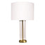 East Side Table Lamp - Brass w White Shade