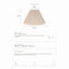 Anya Pleated Empire Shade - Small Off White