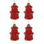 Pagoda Hanging Ornaments Box of 4 Red