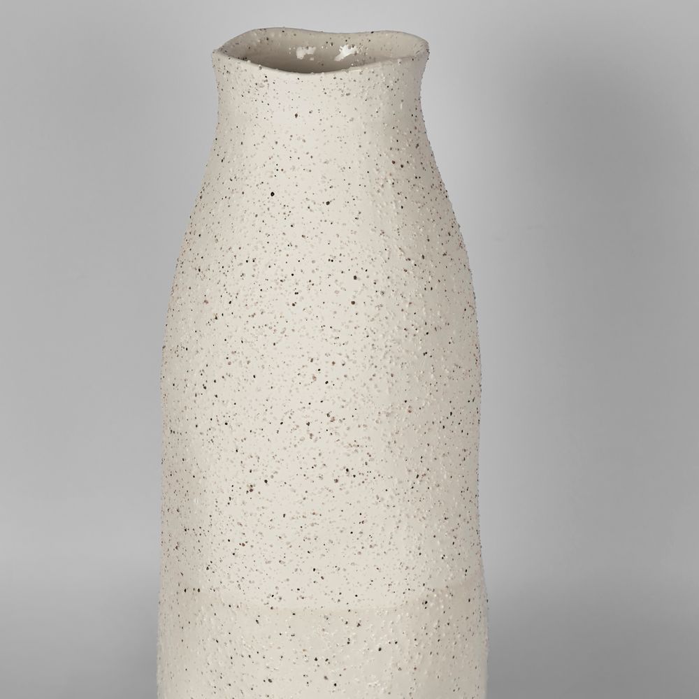 Tuba Ceramic Vase Tall White