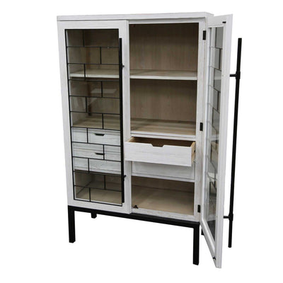 Siera Pine Cabinet White