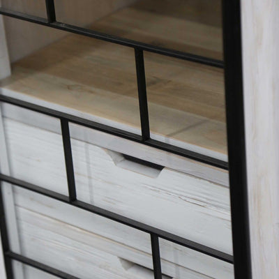 Siera Pine Cabinet White