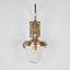 Savoy Outdoor Wall Light with Glass Shade Antique Brass