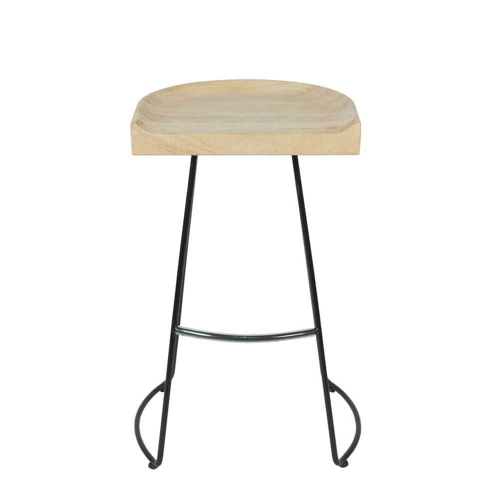 Maddison Stool Natural/Black