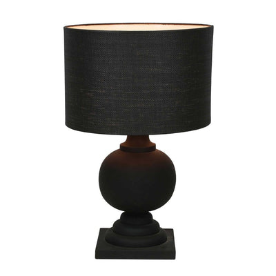 Coach Table Lamp Black With Black Shade