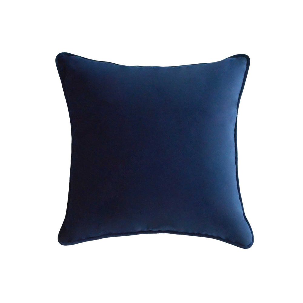 55cm Throw Cushion Navy Velvet