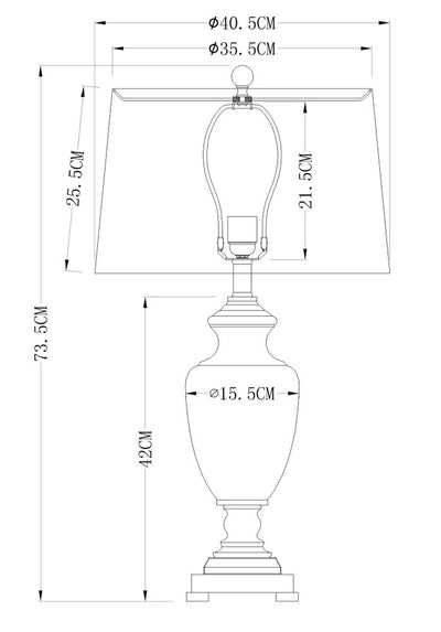 Glass Black Lamp W Black Shade