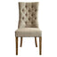 Beige Linen Dining Chair