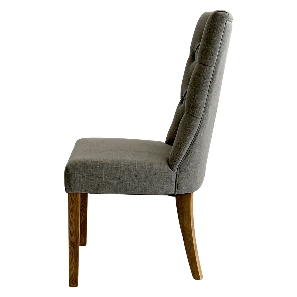 Storm Grey Linen Dining Chair