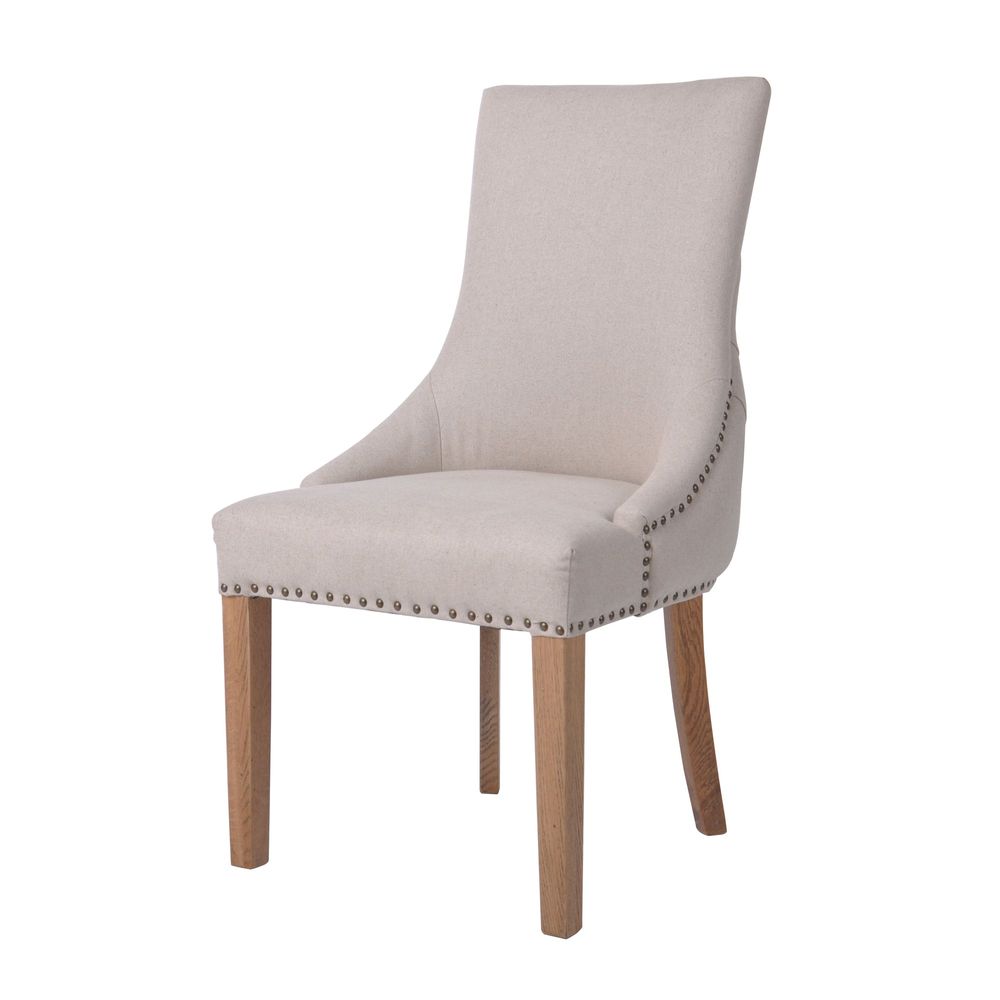 Bordeaux Studded Beige Dining Chair