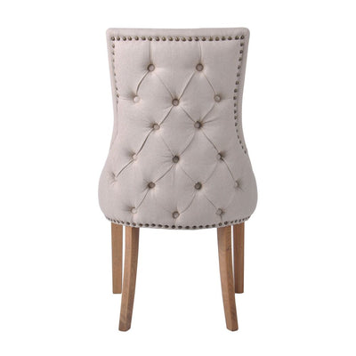 Bordeaux Studded Beige Dining Chair