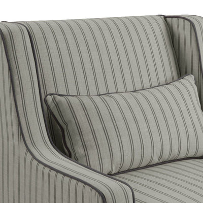 Bondi Armchair Blue Pinstripe