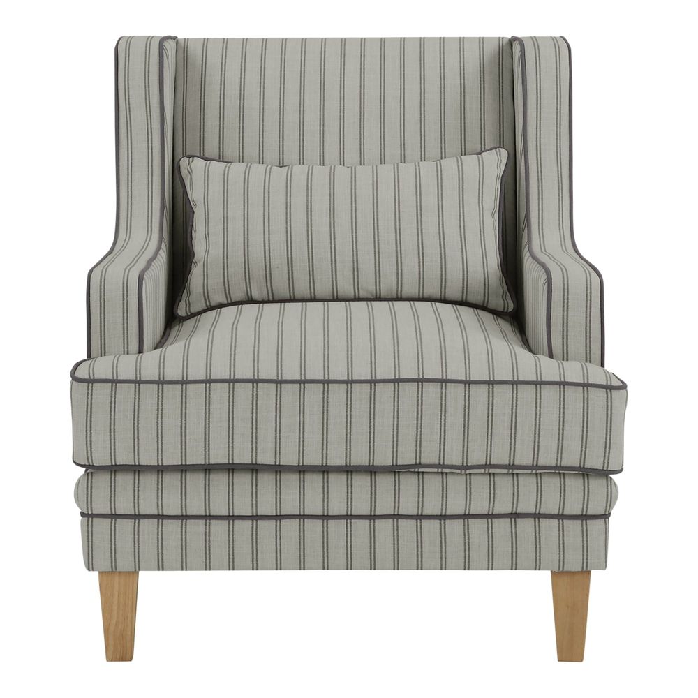 Bondi Armchair Blue Pinstripe