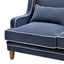 Bondi Hamptons 2 Seat Sofa Navy W/White Piping