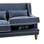 Bondi Hamptons 2 Seat Sofa Navy W/White Piping