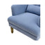 Bayside Slate Blue Button Tufted Winged Armchair