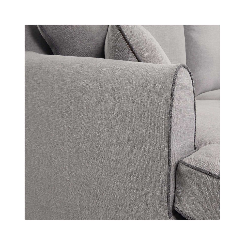 Slip Cover Only - Byron Hamptons 3 Seat Sofa Pebble Grey