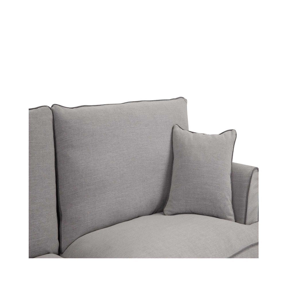 Slip Cover Only - Byron Hamptons 3 Seat Sofa Pebble Grey