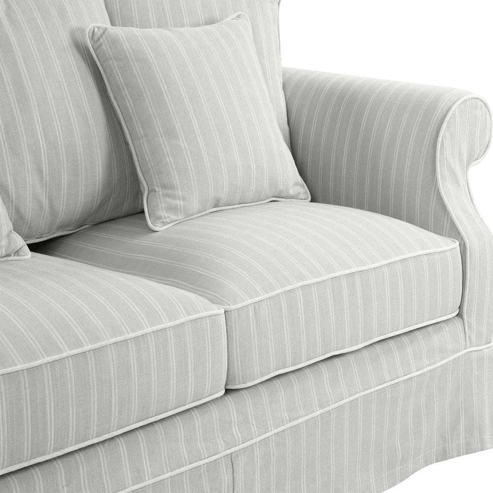 Slip Cover Only - Avalon Hamptons 3 Seat Sofa Cloud Stripe