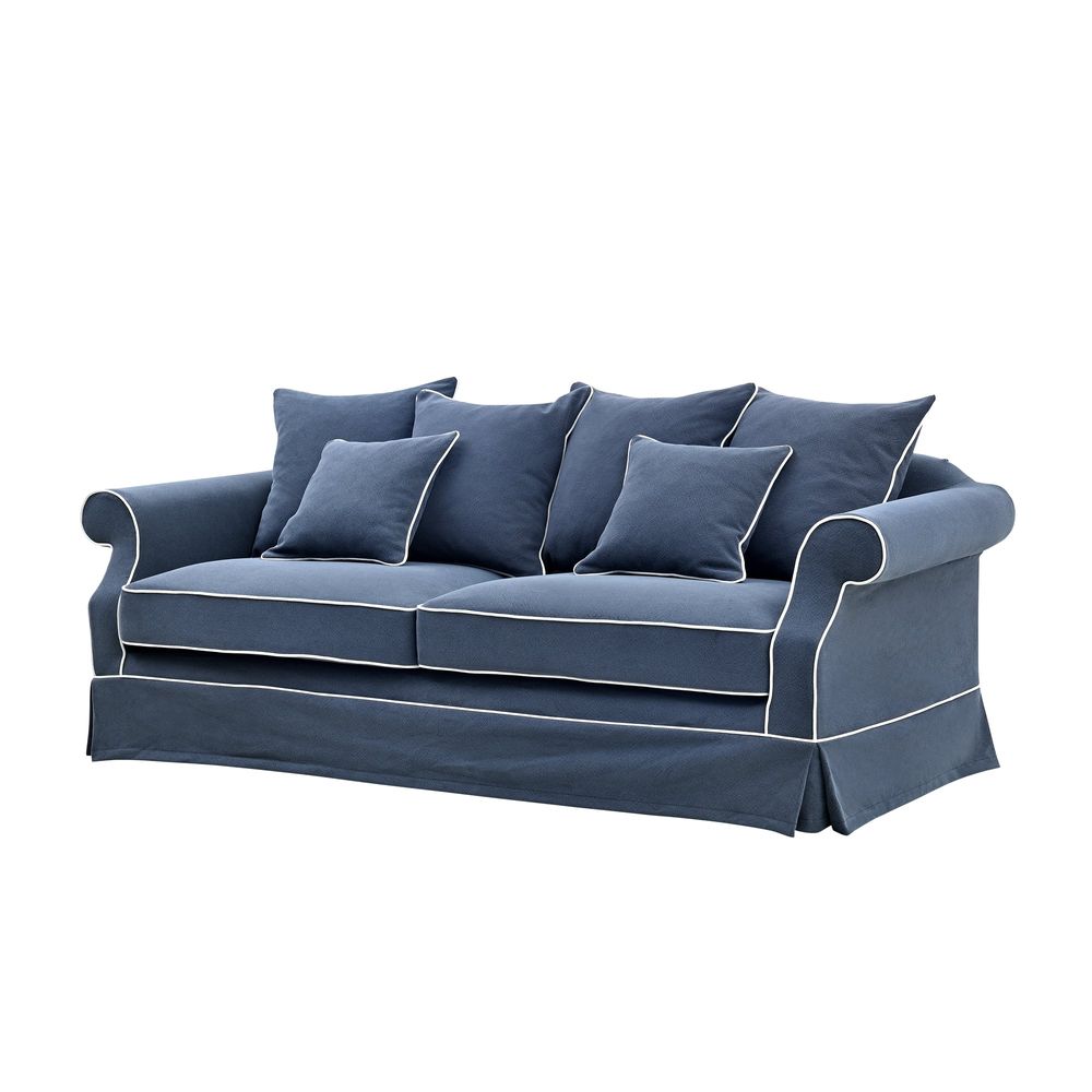 Slip Cover Only - Avalon Hamptons 3 Seat Sofa Navy