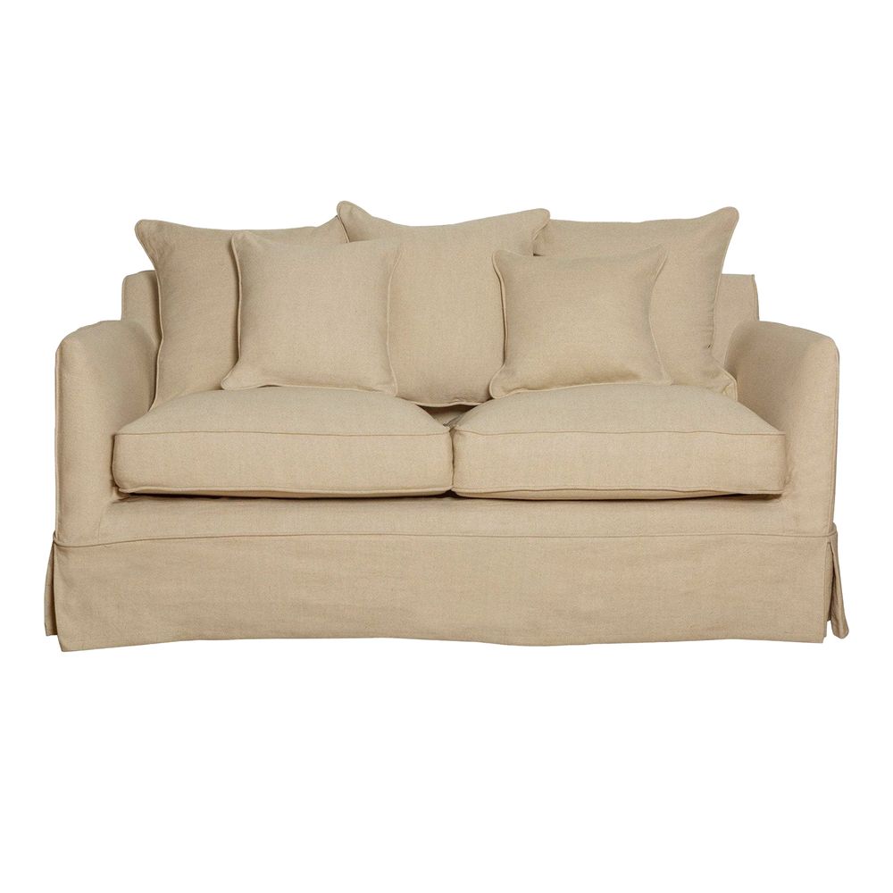 Slip Cover Only - Noosa Hamptons 2 Seat Sofa Beige