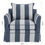 Slip Cover Only - Noosa Hamptons Armchair Denim/Cream Stripe