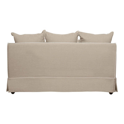 Slip Cover Only - Noosa Hamptons 1.5 Seat Sofa Natural W/White Piping