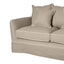 Slip Cover Only - Noosa Hamptons 1.5 Seat Sofa Natural W/White Piping