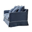 Slip Cover Only - Noosa Hamptons 1.5 Seat Sofa Navy W/White Piping