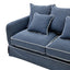 Slip Cover Only - Noosa Hamptons 1.5 Seat Sofa Navy W/White Piping