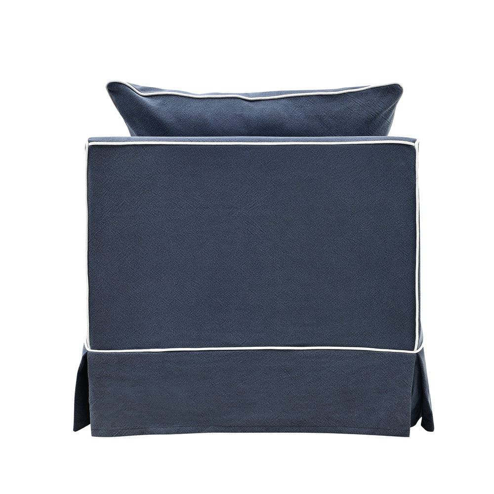 Slip Cover Only - Noosa Hamptons Armchair Navy W/White Piping