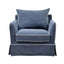 Slip Cover Only - Noosa Hamptons Armchair Navy W/White Piping