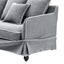 Slip Cover Only - Noosa Hamptons 3 Seat Sofa Grey W/White Piping