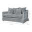 Slip Cover Only - Noosa Hamptons 2 Seat Sofa Grey W/White Piping