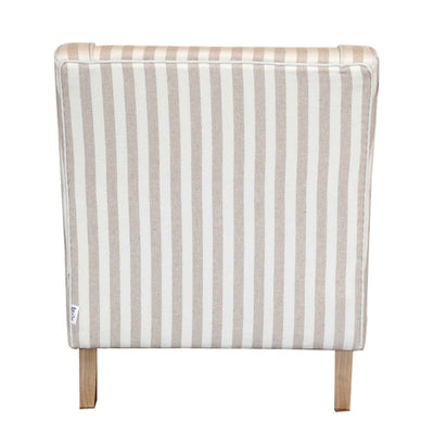 Bondi Armchair Nat Stripe/White Piping