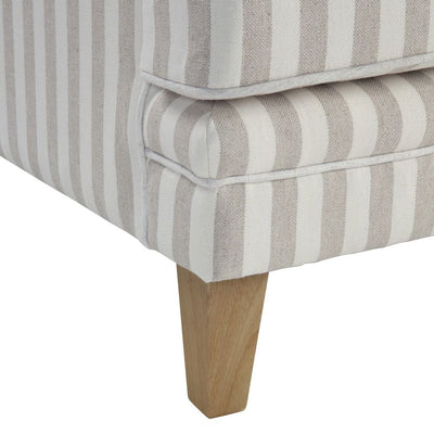 Bondi Armchair Nat Stripe/White Piping