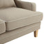 Bondi Hamptons 2 Seat Sofa Natural W/White Piping