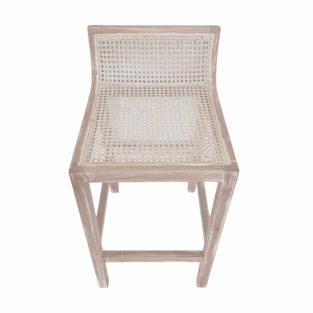 Amalfi Natural Elm and Rattan Barstool