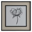 Sketched Flowers In Black Frame With Linen Insert Set 2