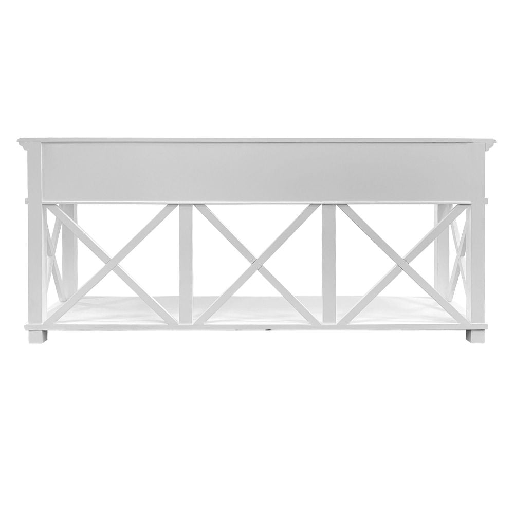 Sorrento White 3 Drawer Console