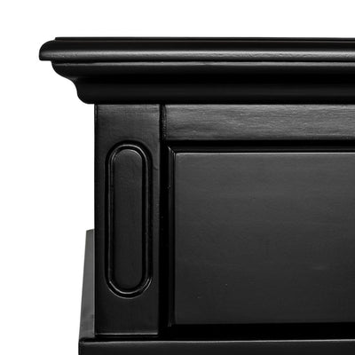 Sorrento Black 3 Drawer Console