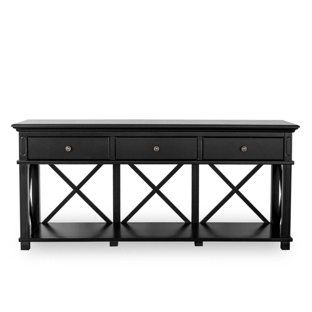 Sorrento Black 3 Drawer Console