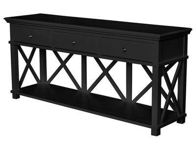 Sorrento Black 3 Drawer Console