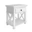 Sorrento White Bedside Table