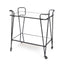 Lloyd Mirror Shelves Bar Trolley Black