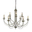 9 Arm Taupe Chandelier