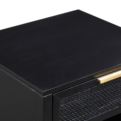 Santorini Bedside Table Black